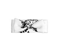 YTUOPWE Serre-tête en polyester doux, doux pour la peau et extensible pour nourrissons de 0 à 6 mois Motif girafe Noir et blanc