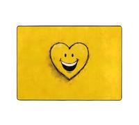YTUOPWE Smiling Love Tapis doux, moelleux, absorbant l'eau, durable, pour salon, bureau, table basse, lit, balcon, 203,2 x 147,3 cm