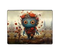 YTUOPWE Tapis de sol antidérapant 160 x 121,9 cm - Motif monstre qui cueille des fleurs - Bonne absorption de l'eau - Convient pour la cuisine, la salle de bain et le salon