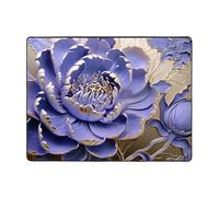 YTUOPWE Tapis de sol antidérapant 160 x 121,9 cm - Motif pivoines véritables - Bonne absorption de l'eau - Convient pour la cuisine, la salle de bain et le salon