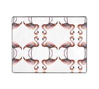 YTUOPWE Tapis de sol antidérapant de 160 x 121,9 cm - Motif flamant rose géant - Bonne absorption de l'eau - Convient pour la cuisine, la salle de bain et le salon