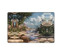 YTUOPWE Tapis de sol en flanelle motif bulles sur le chemin - 152,4 x 99,1 cm - Pour salon, bureau, table basse, lit, balcon