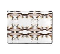 YTUOPWE Tapis photo « A cup of warm tea » - Tapis doux, moelleux, absorbant l'eau, durable, pour salon, bureau, table basse, lit, balcon, 203 x 147 cm