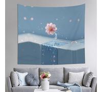 YTUOPWE Tapisserie ondulée éclaboussure d'eau 152,4 x 129,5 cm, douce, légère pour une utilisation en intérieur et en extérieur. Pour chambre à coucher, décoration de dortoir, jeté de plage, tissu de