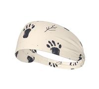 YTUOPWE The beauty of small footprints Picture Bandeau élastique Sport Head Tie for Men and Women Soft Quick Dry