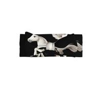 YTUOPWE The Galloping White Horse Picture Baby Bow Headband - Bandeau en polyester doux, doux pour la peau et extensible pour les nourrissons de 0 à 6 mois