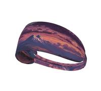 YTUOPWE Twilight on the mountain Picture Bandeau élastique Exercice Sport Head Tie pour Homme Femme Doux Séchage Rapide