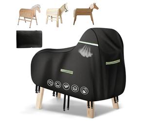 Ytwkafa Housse de protection pour cheval en bois 600D - Tissu Oxford résistant - Pour l'extérieur - Imperméable et indéchirable - Accessoire de cheval en bois (160 x 70 x 110 cm)