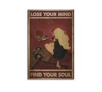 YTWRGWERR Affiches « Lose Your Mind Find Your Soul » - Art mural décoratif - Toile vintage pour salon, chambre à coucher, 50 x 75 cm - Style sans cadre