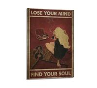 YTWRGWERR Affiches « Lose Your Mind Find Your Soul » - Art mural décoratif - Toile vintage pour salon, chambre à coucher - 30 x 45 cm - Style cadre