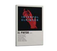YTWRGWERR Interpol El Pintor Poster mural décoratif sur toile vintage pour salon, chambre à coucher, 40 x 60 cm, style cadre