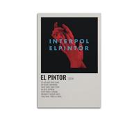 YTWRGWERR Interpol El Pintor Poster mural décoratif sur toile vintage pour salon, chambre à coucher, 50 x 75 cm, sans cadre
