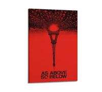 YTWRGWERR Poster de film As Above, So Below - Art mural esthétique - Décoration murale vintage - Pour salon, chambre à coucher - 60 x 90 cm - Style cadre