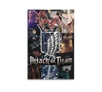 YTWRGWERR Poster L'Attaque des Titans - Impression sur toile vintage pour salon, chambre à coucher - 20 x 30 cm - Style rétro - Sans cadre