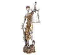YTWSFAZ Statue De La Justice Figurine Culturelle Petite Sculpture d'ange Statuette Romain Dame Mythologie Apollon Vierge Corps Liberté Ornement Buchend Céleste Résine,A