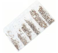 YTYHFEM 31 Couleurs SS3-SS10 Tailles mélangées Cristal Verre Ongles Strass pour Nail Art Strass décoration-Or Rose