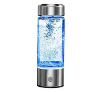 YTYOMUR Bouteille d'eau hydrogène 450 ml, appareil d'électrolyse avec charge USB, génération rapide d'hydrogène en 3 minutes, bouteille d'eau en verre, idéale pour les voyages et le sport
