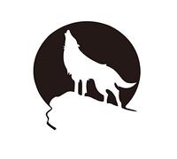 YU Autocollant auto Wolf Totem autocollant réfléchissant Mochizuki Roar autocollant sculpture auto autocollant loup réfléchissant 2 pièces