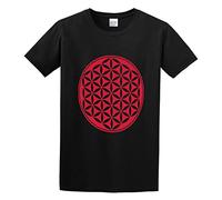 YU CUI Flower Yellow Sacred Geometry Life Energy Healing Symbol T-Shirt Black M