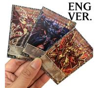 Yu-Gi-Oh! Collection de cartes Proxy DIY : Dieu Égyptien Slifer le Dragon du Ciel, Obelisk le Tormentor - MASTER RARE OVERFRAME (Non Original) A 3cards ENG