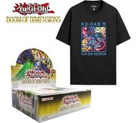 Yu-Gi-Oh Doom Of Dimensions Display Box + Free T-Shirt - Game Exclusive Boîte Boost + T-shirt Taille unique Unisex