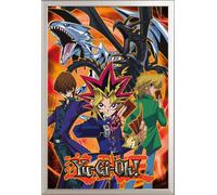 YU GI OH - Poster - King of Duels + cadre interchangeable, Shinsuke® Maxi aluminium argenté, vitre acrylique