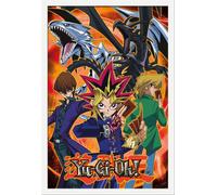 YU GI OH ! - Poster - King of Duels + cadre interchangeable, Shinsuke® Maxi MDF blanc, vitre acrylique