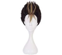 YU Nishinoya Wig Brown Cosplay Wig Garçon for Les Cheveux résistants à la Chaleur Haikyuu avec Bonnet for Une fête d'halloween