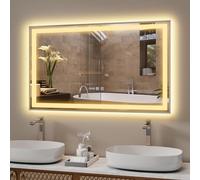 YU YUSING Miroir Lumineux Salle de Bain avec Éclairage LED 100x60cm Argenté