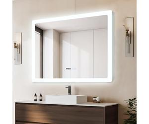 YU YUSING Miroir Lumineux Salle de Bain avec Éclairage LED Mural 100x80cm