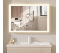 YU YUSING Miroir Lumineux Salle de Bain avec Éclairage LED Mural 70x50cm