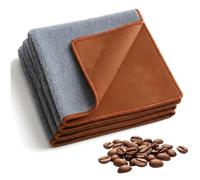 Yuaerbuo 4 PCS Chiffons Barista 30x30cm, Chiffon Microfibre Machine à Café Double Face Micro Fibre, Microfibre - Barista Accessoires pour Nettoyer Machine Café Porte, Nettoyage Porte Filtre