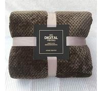 YUAFOAE Plaid Couverture Polaire RéVersible Plaid Double-Face Doux Hiver éPaisse Chaude Couverture De Lit Grosse Maille Plaid Jeté De Canapé Grande Taille (Marron, 70_x_100_cm)