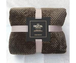 YUAFOAE Plaid Couverture Polaire RéVersible Plaid Double-Face Doux Hiver éPaisse Chaude Couverture De Lit Grosse Maille Plaid Jeté De Canapé Grande Taille (Marron, 70_x_100_cm)