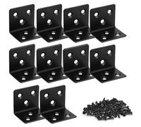 Yuaiosn 10 Pièces Equerres d'assemblage, Équerre d'assemblage 90 Degrés à Angle Droit, 40x40x40mm Connecteur d'Angle, Équerre de Assemblage Renforcée Inox, pour Fixation et Réparation Meubles
