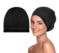 Yuanchu Bonnet Soie Cheveux Nuit Femme,Bonnet de nuit en fibre de carbone Bonnet en Satin pour Protéger Cheveux Longs et Cheveux Bouclés Cheveux naturels Taille de tête Ajustable