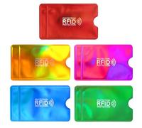 Yuanchu Lot de 10 Porte-Cartes RFID colorés,Pochettes de Protection RFID pour Cartes de crédit pour Cartes de crédit et Cartes d'identité RFID pour Homme et Femme