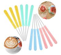 Yuanchu Lot de 12 outils de décoration de biscuits, 13 cm, aiguille, sculpture, modélisation, matériel de fabrication de gâteaux, stylos pour décoration de biscuits, fouet, bricolage, alêne, cuir,
