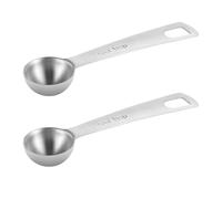 Yuanchu Lot de 2 cuillères à mesurer, 1 cuillère à café (5 ml, 5 cc, 1/3 cuillère à soupe), cuillère à mesurer en acier inoxydable, cuillère à mesurer argentée, cuillère à mesurer étroite à long