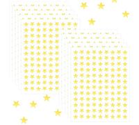 Yuanchu Lot de 5 440 feuilles d'autocollants en forme d'étoile - 8 mm - Petites feuilles dorées - Autocollants étoiles - Autocollants de récompense pour enfants, enseignants, étudiants, scrapbooking,