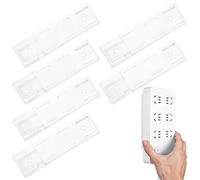 Yuanchu Lot de 6 supports de multiprise sans perçage - Supports autocollants robustes pour routeur WiFi/télécommande, installation murale sans dommages, sans perforation pour multiprise de bureau
