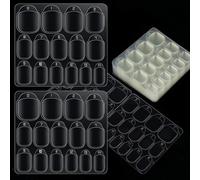 Yuanchu Onglets Adhésifs Transparents Double Face Pour Ongles, 600 Pcs 15 Tailles Colle À Ongles Auto Adhésive Décoration Manucure Accessoires Studio D'ongles Gelée Gel Autocollants Pour Ongles