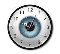 yuandd l'oeil Eyeball Pupil Core Sight Voir Ophtalmologie Horloge Murale Silencieuse Tout Voir Anatomie du Corps Humain Nouveauté Montre Murale Cadeau (Cadre en Métal)