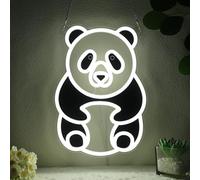 YuanDian Panneau néon en forme de panda, pour chambre à coucher, salon, décoration murale, cadeau de fête d'anniversaire pour enfants et adultes qui aiment les pandas