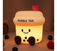 YuanDian Veilleuse à thé Boba Bubble Tea - Lampe en silicone jolie - Cadeau pour enfants - Décoration de chambre Noël et anniversaire - Accessoires sans danger