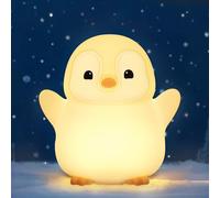 YuanDian Veilleuse en forme de pingouin, cadeau sur le thème des animaux mignons pour adultes et adolescents, décorez la chambre des enfants avec des veilleuses en silicone.