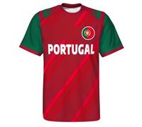 YuanDiann 2024 Européen/America Football Coupe T Shirts Ventilateurs Encourager Sport Casual Homme Femme Drapeau National Impression Manche Courte Séchage Rapide Tee Shirt Jersey Le Portugal M