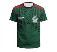 YuanDiann 2024 Européen/America Football Coupe T Shirts Ventilateurs Encourager Sport Casual Homme Femme Enfants Manche Courte Col Rond Séchage Rapide Respirant Tee Shirt Mexique XS