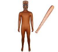 YuanDiann Déguisement de Cosplay pour Enfants Brainrot Italien Tung Tung Tung Sahur avec Masque, Bâton Gonflable pour Halloween, Carnaval & Fête Garçon Fille Ensemble 1# + Masque + Bâton Gonflable 120