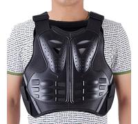 YuanDiann Gilet de protection pour la colonne vertébrale et la poitrine, équipement de protection, pour cyclisme, moto, ski, équitation, skateboard, course, vélo, motocross, poitrine et dos, Noir , M